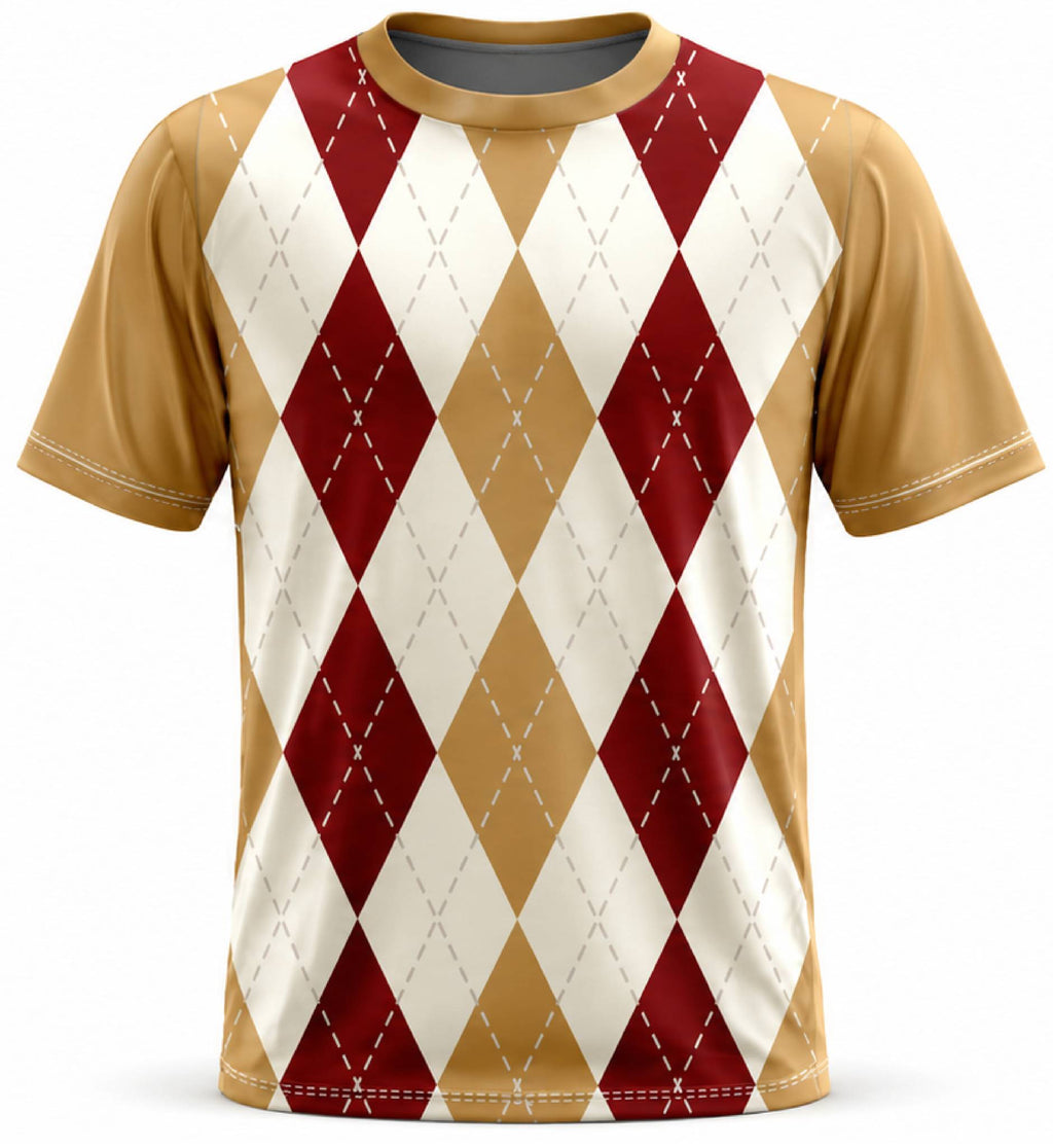 Argyle Maroon Tan