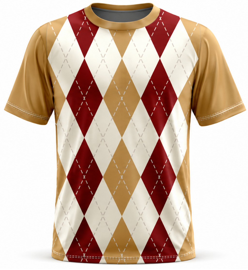 Argyle Maroon Tan